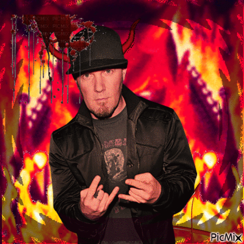 Fred Durst as a devil - Free animated GIF