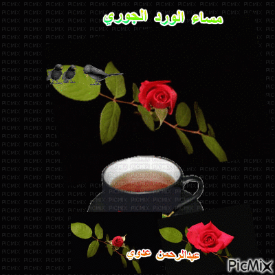مساء الورد الجوري - Безплатен анимиран GIF
