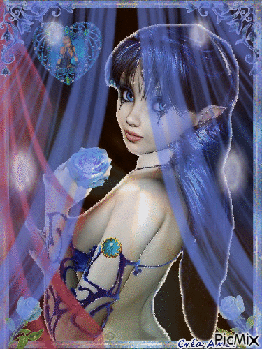 elfe bleue - Nemokamas animacinis gif