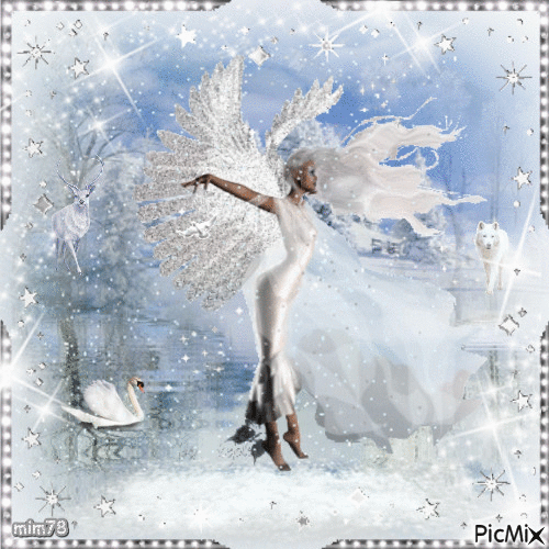 Ange d'hiver - Безплатен анимиран GIF