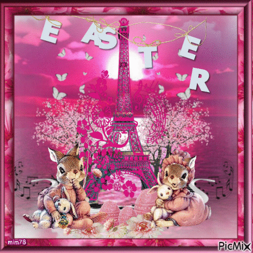 Pâques à Paris - GIF animado grátis