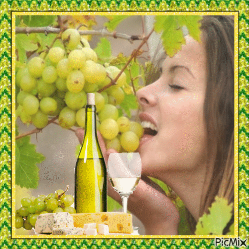 I like white grapes - Ingyenes animált GIF
