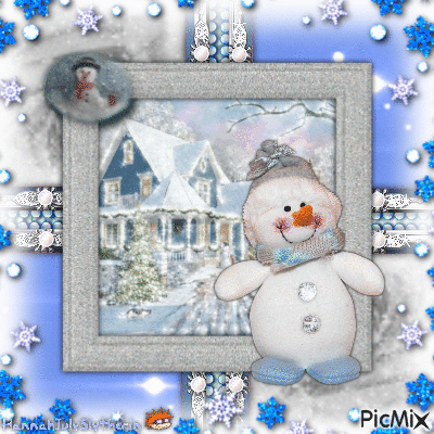 {A Cute Little Snowman} - Free animated GIF