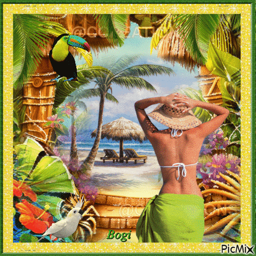 🌴 Vacation in the tropics...🌴 - Бесплатный анимированный гифка