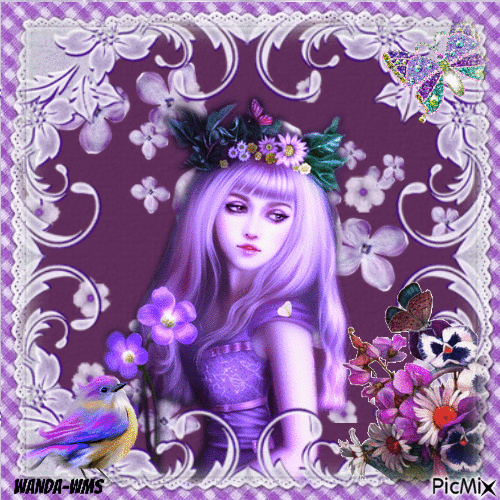 Purple woman - Besplatni animirani GIF