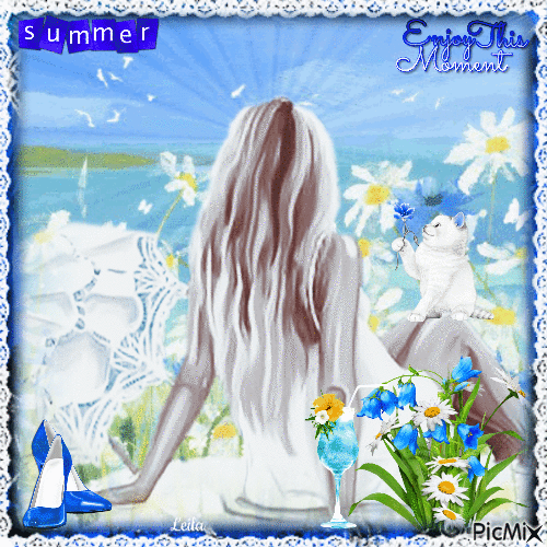 Summer. Sea. Enjoy this moment - GIF animé gratuit