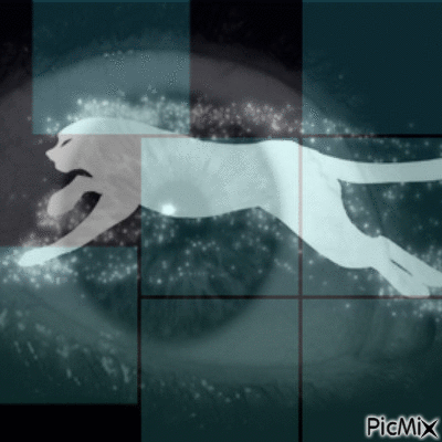running ghost cat - Free animated GIF