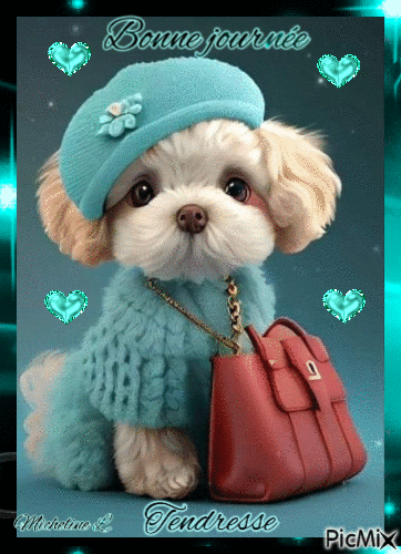 Bonne journée chien - 無料のアニメーション GIF