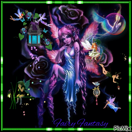 Colourful Fairy Fantasy - Δωρεάν κινούμενο GIF