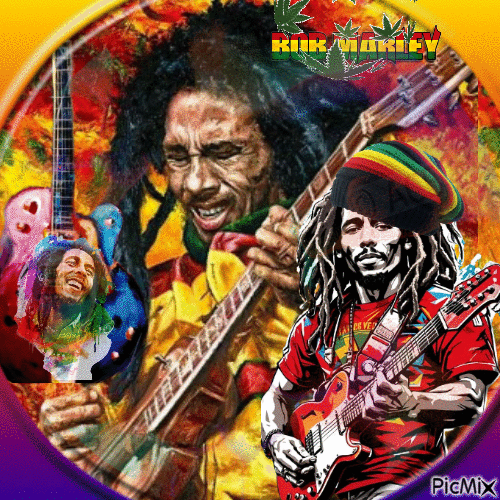 Bob Marley - Pop-art - Δωρεάν κινούμενο GIF