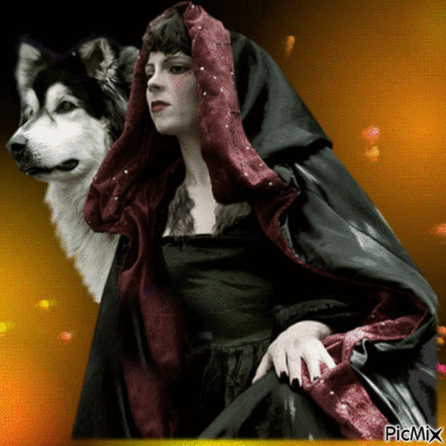 Woman & Dog - Ingyenes animált GIF