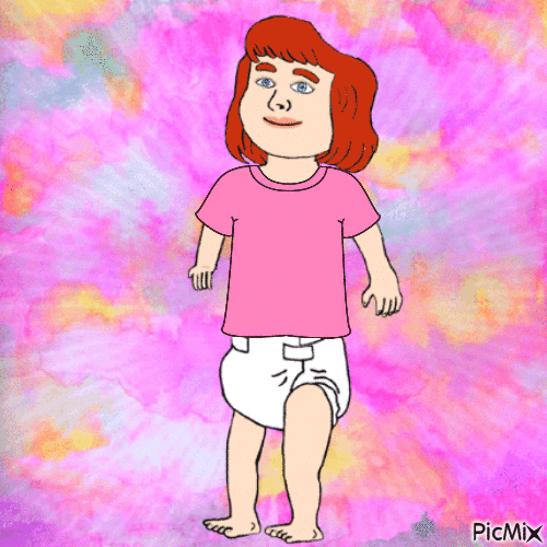 Baby in pink world (my 2,770th PicMix) - GIF animado gratis