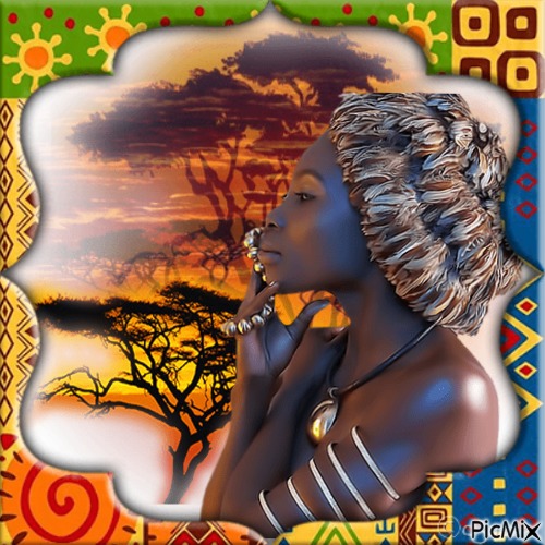 african lady - gratis png