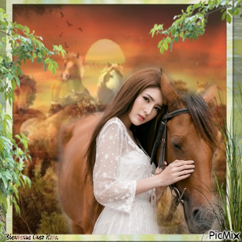 Concours : Femme et son cheval - zdarma png