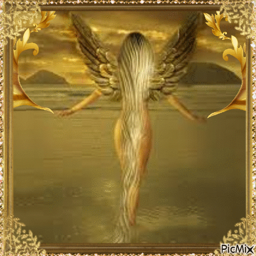 GOLDEN ANGEL - Бесплатный анимированный гифка