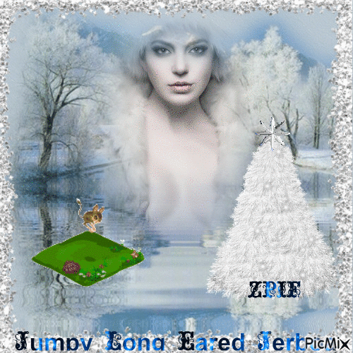 Jumpy Long Eared Jerboa winter - Бесплатный анимированный гифка