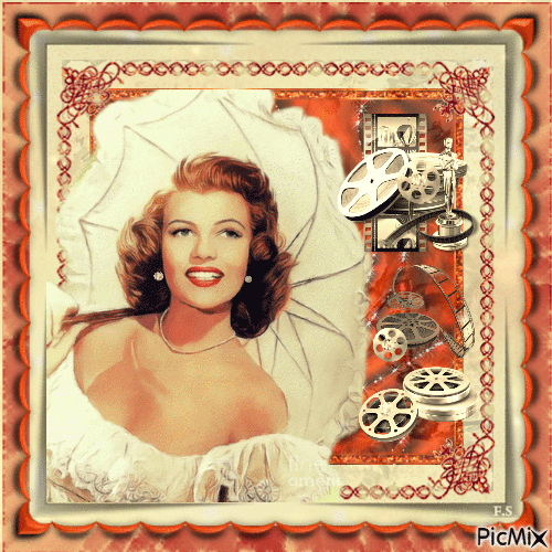 Rita Hayworth, Actrice américaine - Darmowy animowany GIF