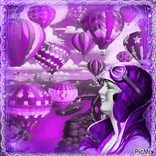 femme en violet - 無料のアニメーション GIF