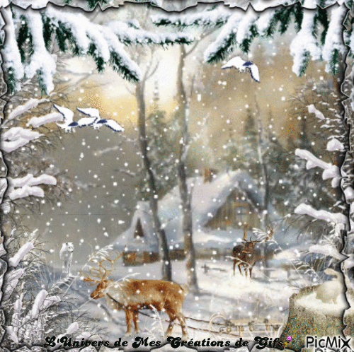 paysage hiver rennes - Бесплатный анимированный гифка