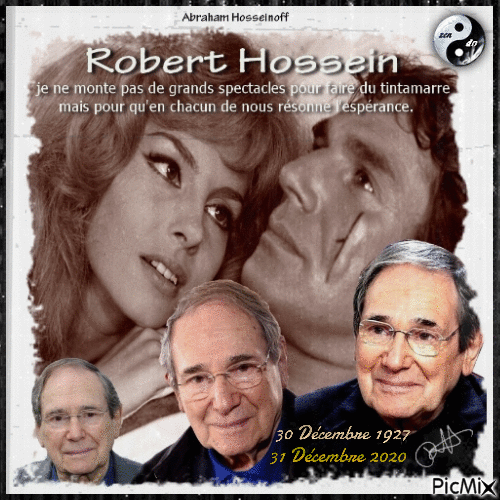 RIP Robert Hossein - GIF animé gratuit