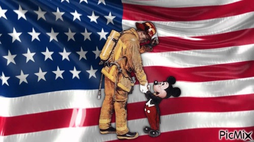 Mickey thanks a firefighter 2 - png gratis