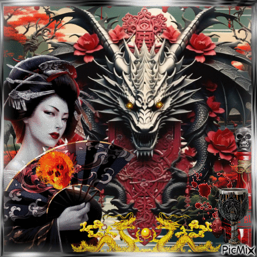 Concours :  L'année du dragon en style gothique - Darmowy animowany GIF