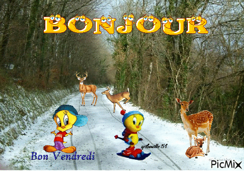 bonjour - Бесплатный анимированный гифка