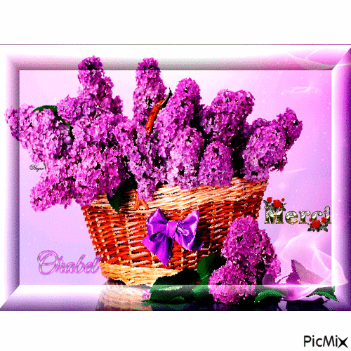 Bouquet de lilas - GIF animé gratuit