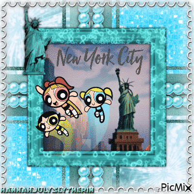 [[Powerpuff Girls in New York City]] - GIF animasi gratis
