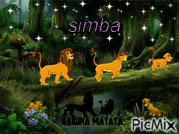 Simba/hakuna matata - Бесплатный анимированный гифка