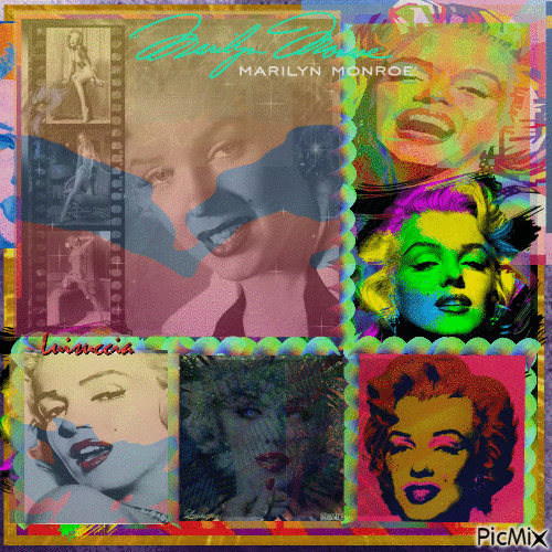 Marilyn Monroe pop art - Gratis animerad GIF