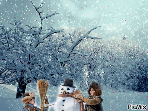 Muñeco de nieve - GIF animado grátis