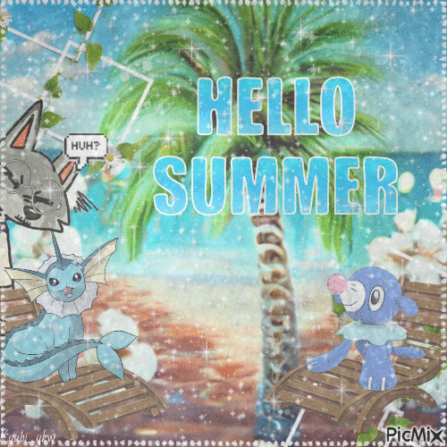 Hello Summer! - GIF เคลื่อนไหวฟรี