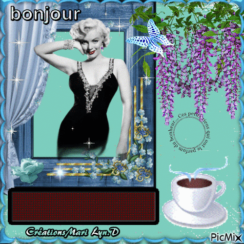 bonne journée-good day-marilyn - Free animated GIF