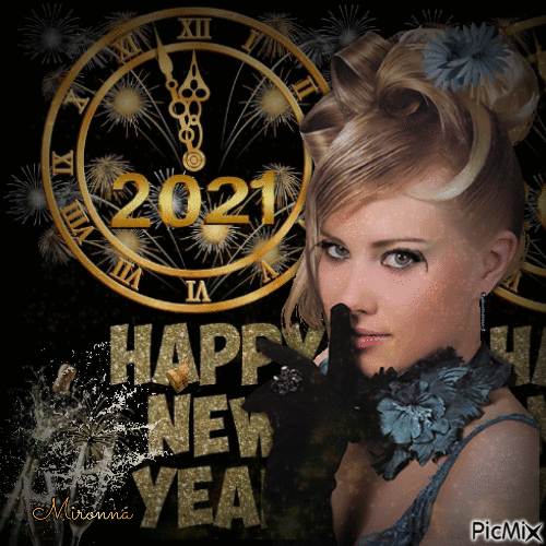 Happy New Year 2021 - GIF animé gratuit
