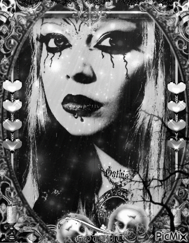 gothic woman - GIF animé gratuit
