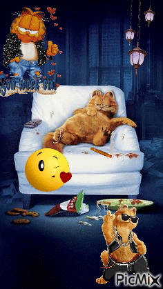 Soñando con Garfield - Besplatni animirani GIF