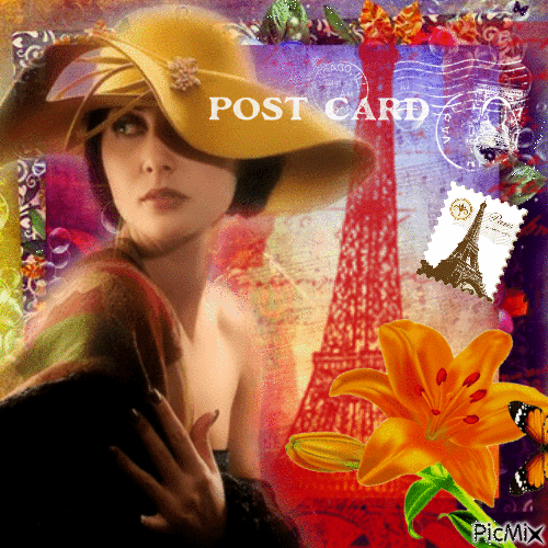 Post card Vintage - Ingyenes animált GIF