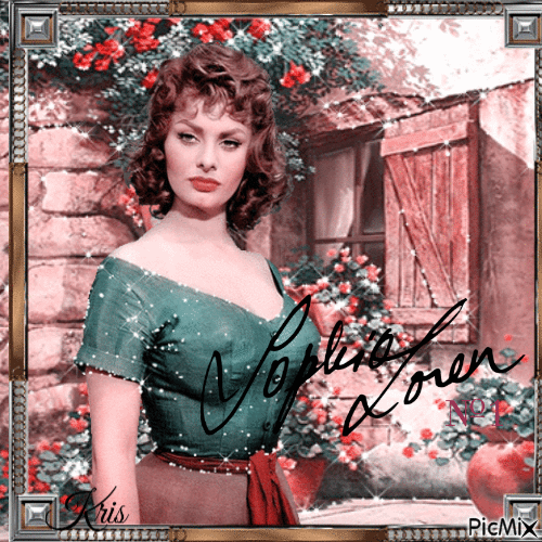 Actrice italienne vintage - Free animated GIF