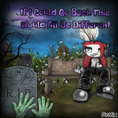 Tess at the graveyard - 無料のアニメーション GIF