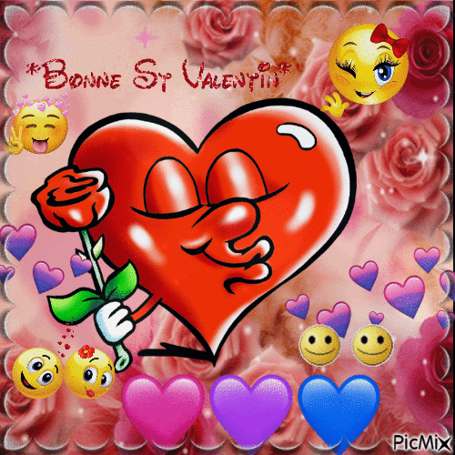 Joyeuse Saint Valentin - Бесплатный анимированный гифка