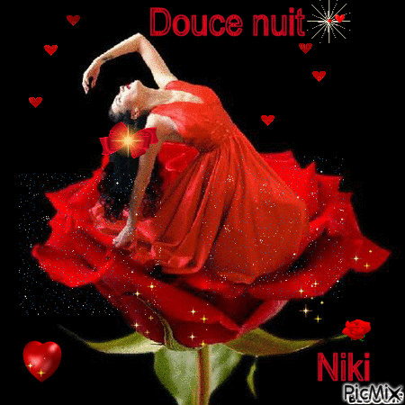 Femme rose rouge - Ingyenes animált GIF