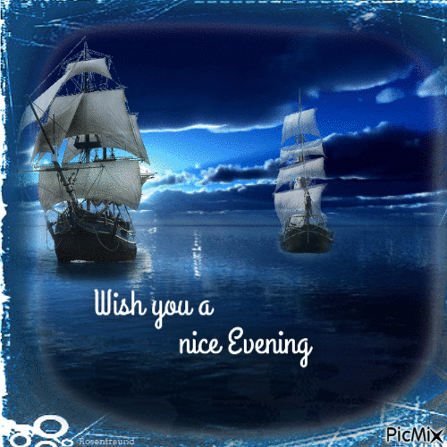 Wish you a nice Evening - Gratis geanimeerde GIF