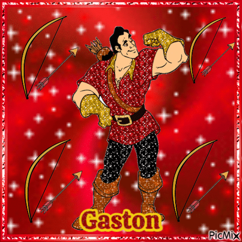 Gaston from Beauty and the Beast - GIF animado grátis