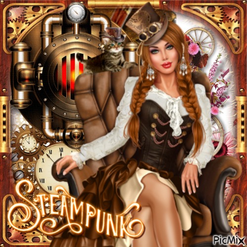 Steampunk Woman - bezmaksas png