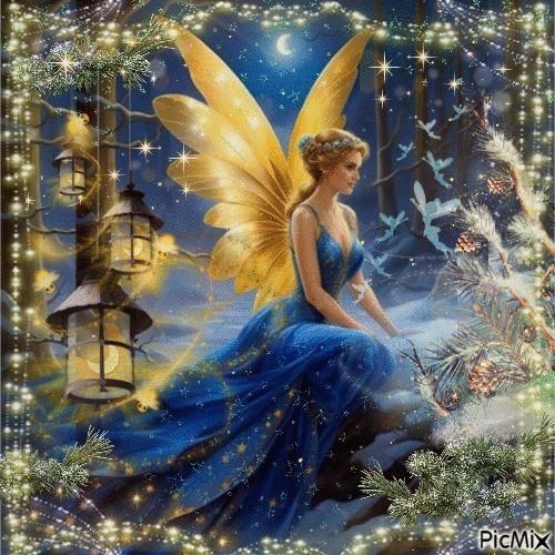 winter fairy fantasy - Besplatni animirani GIF