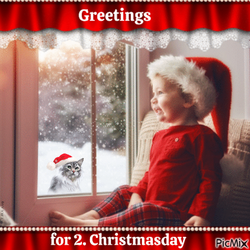 Greetings for 2.Christmasday - Darmowy animowany GIF