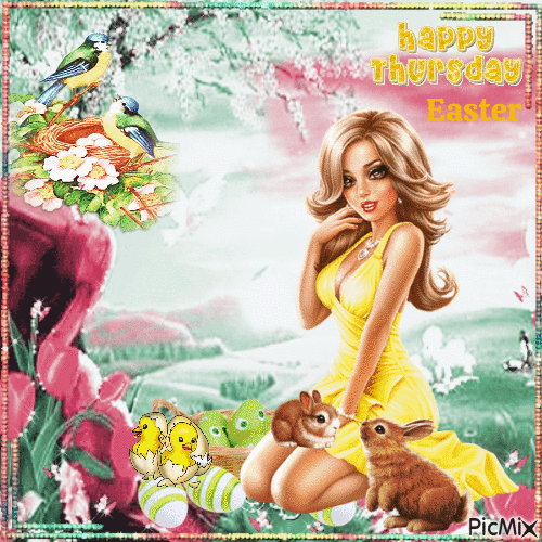 Happy Easter. Happy Thursday - Free animated GIF - PicMix