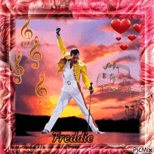 Freddie Mercury - Darmowy animowany GIF