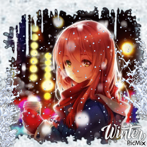Manga Winter - Nemokamas animacinis gif